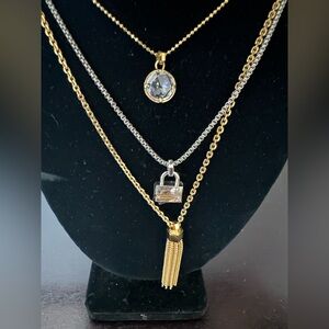 Stunning NWT Henri Bendel Multi Strand Urban Utility Triple Tassel  15" 17” 20”